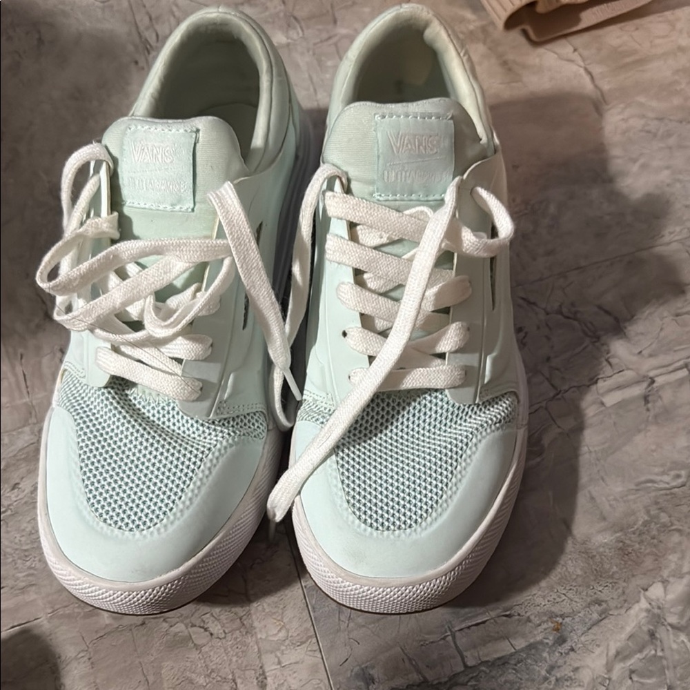 Vans Green Sneakers Breathable Mesh Low-Top